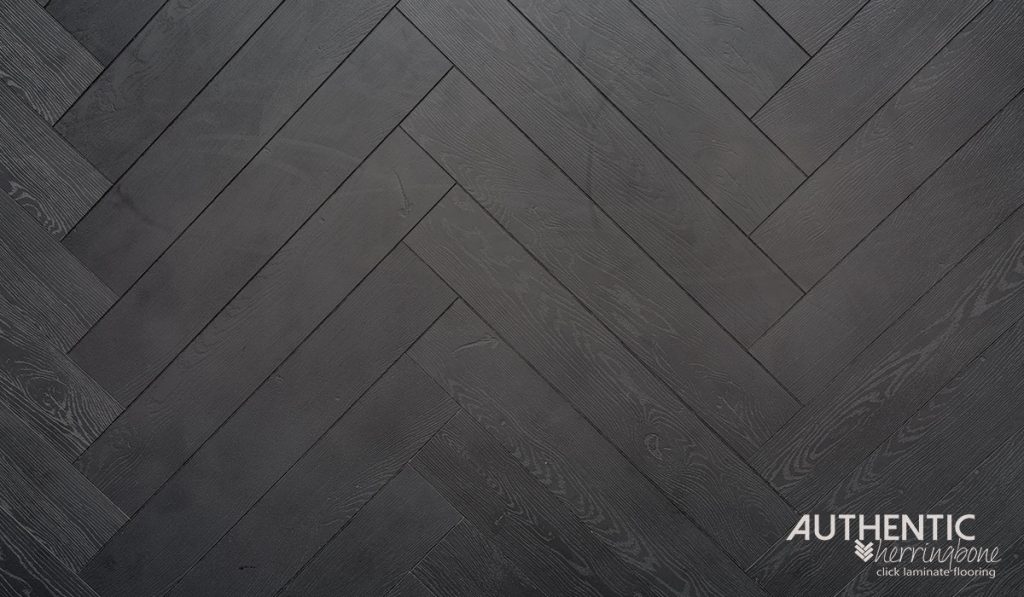 Authentic Herringbone laminate flooring - Black