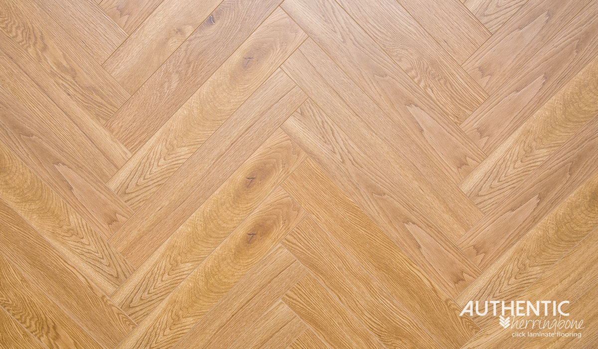 Authentic Herringbone laminate flooring - Oak