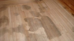 Engineered wood flooring troubleshooting - dark spots