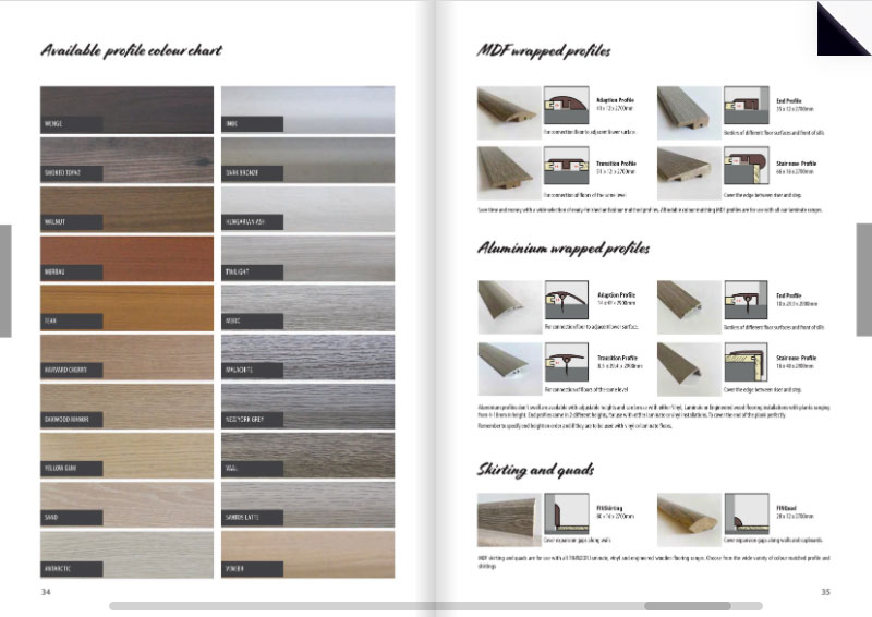 Get the latest flooring inspiration with colour matched profiles available