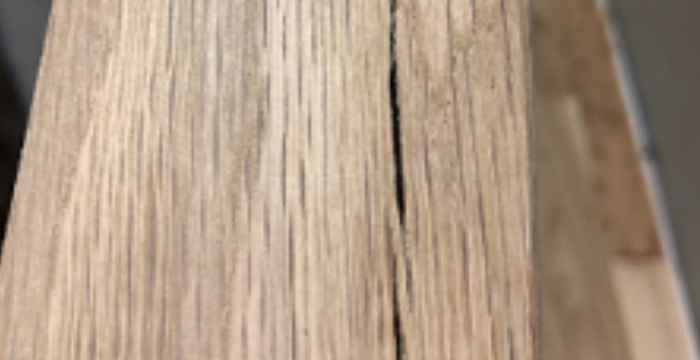 Surface checks on a dry wood floor