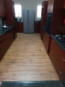 New Oregon pine in a kitchen
