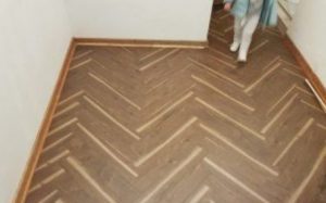 vintage herringbone walnut