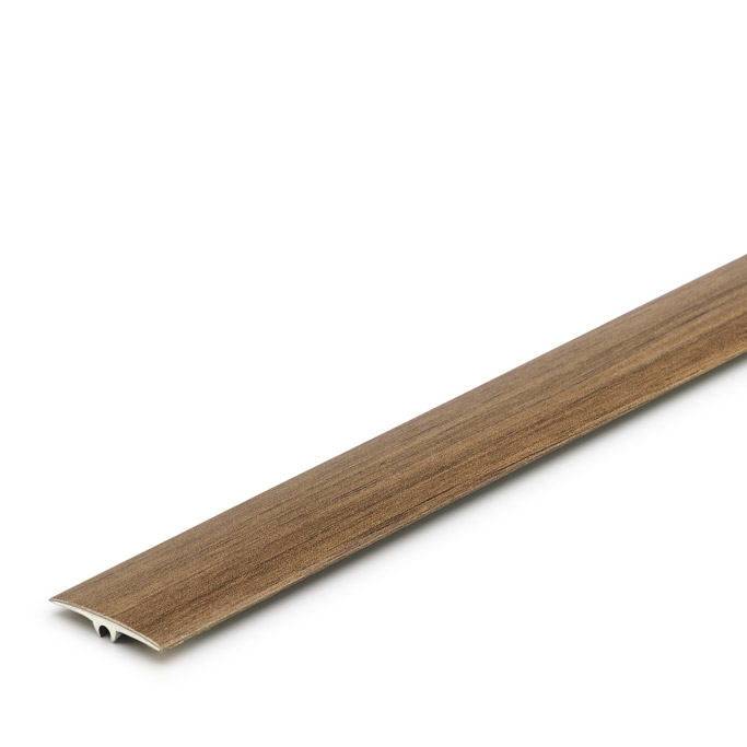 Lux Walnut aluminium transition profile for flooring