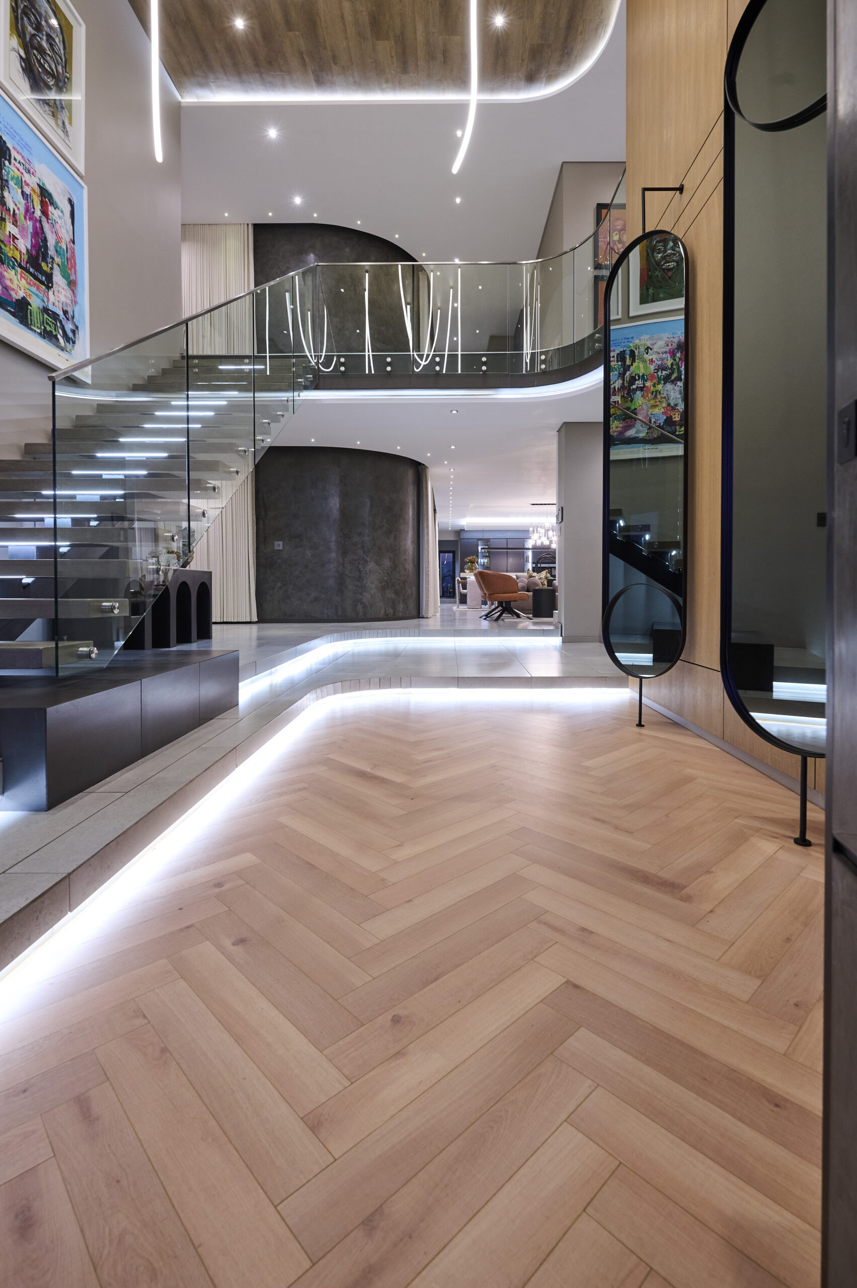 uthentic Herringbone Sun Bleached Oak Laminate Floor