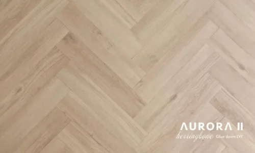 Aurora II Herringbone Glue Down LVT Floor - Alina