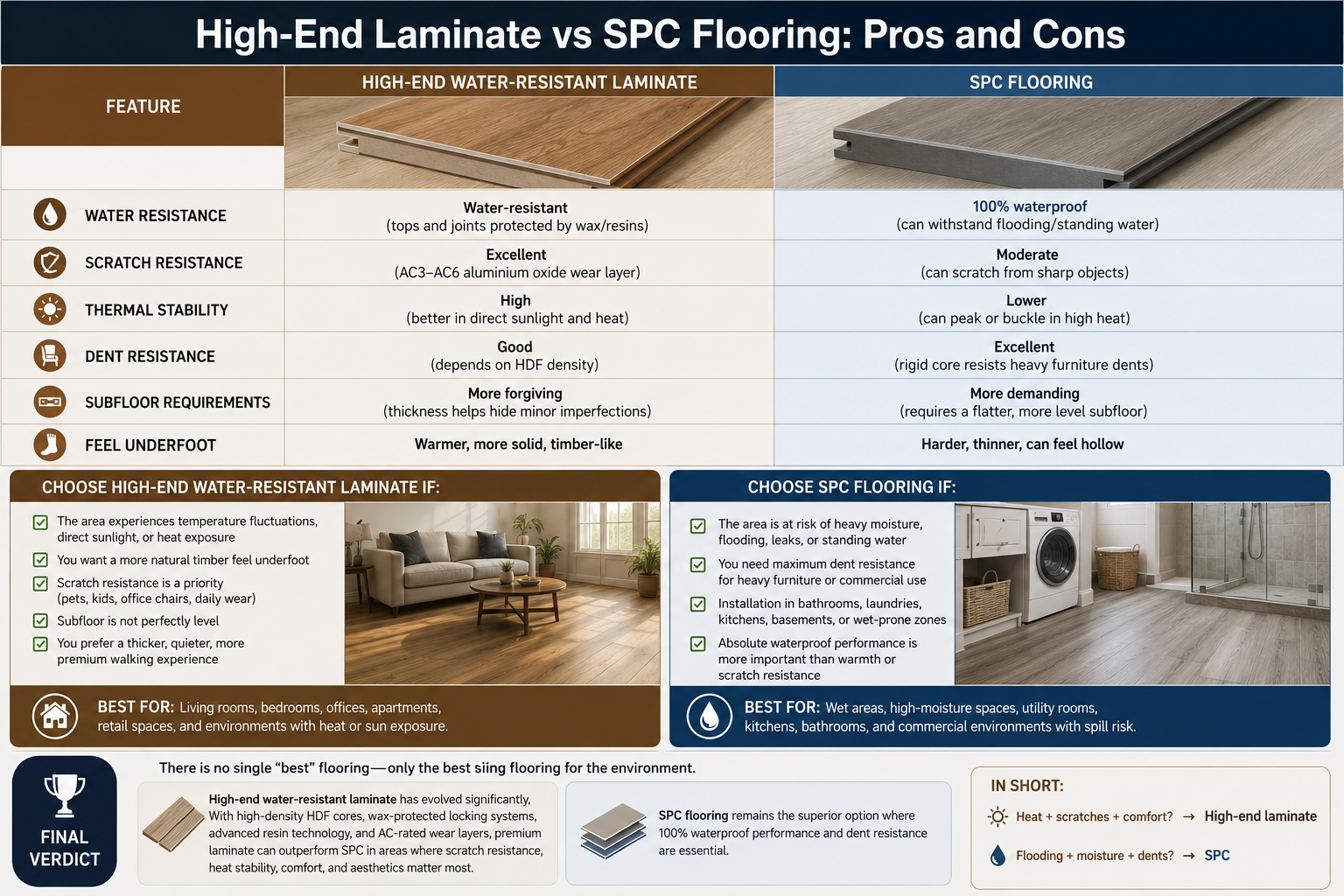 Laminate flooring vs SPC flooring