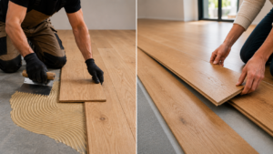 Engineered wood flooring installation
