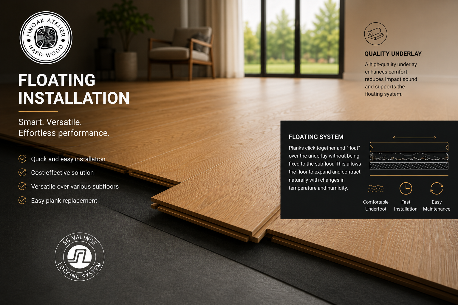 Engineered wood flooring installation